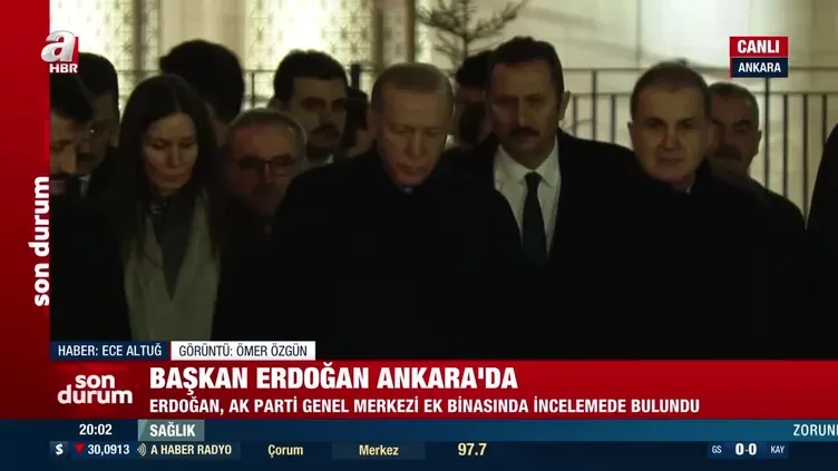 Başkan Erdoğan, AK Parti Genel Merkezi ve ek binasında incelemelerde bulundu.