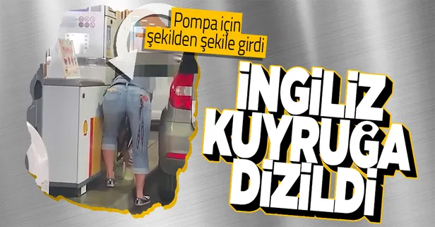 İngiltere yakıt krizi | Bir kadın pet şişedeki suyu boşalttı içine benzin koydu! O anlar kamerada