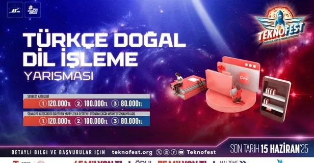 Teknofest’te 600 bin TL ödüllü NLP yarışması