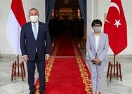 Son dakika: Dışişleri Bakanı Mevlüt Çavuşoğlu ve Endonezyalı mevkidaşı Marsudiden ortak basın toplantısı