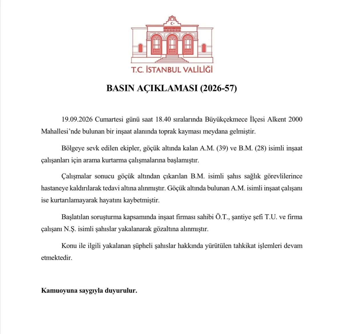 İstanbul Büyükçekmece’de inşaatta toprak kayması: 1 işçi hayatını kaybetti, 3 kişi gözaltında-6