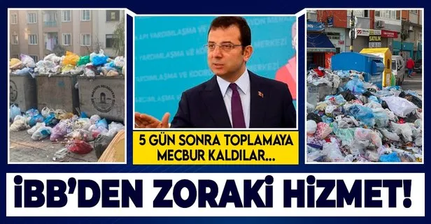 CHP’li İBB Çevre ve Şehircilik Bakanı Murat Kurum’un açıklamasından sonra çöpleri toplamaya mecbur kaldı!