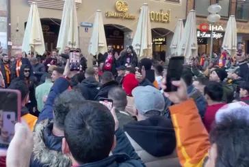 Galatasaray taraftarlarının Münih'te heyecanlı bekleyişi sürüyor!
