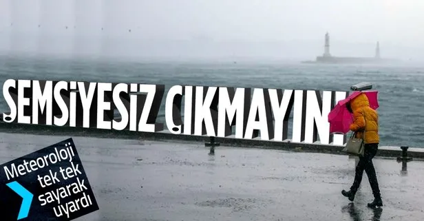 HAVA DURUMU | Meteorolojiden İstanbul ve birçok il için gök gürültülü sağanak uyarısı!