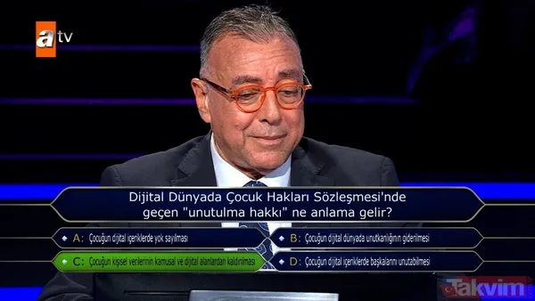 Milyoner'de anlamlı soru: Geceye çocuk hakları damga vurdu! İşte dijital dünyada unutulma farkındalığı - 2