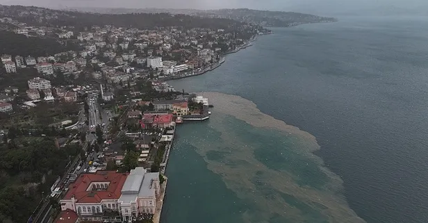 Sağanak yağış sonrası İstanbul Boğazı çamura bulandı! Denizin rengi kahverengiye döndü