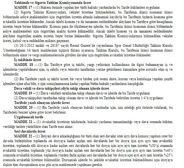 2020 Avukatlık asgari ücret tarifesi belli oldu! CMK 2020 tarifesi ne kadar?-7