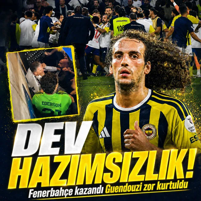 Fenerbahçenin Lyon zaferi sonrası gerginlik! Guendouzi’ye saldırı girişimi