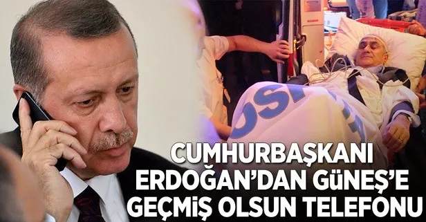 Cumhurbaşkanı Erdoğan’dan Şenol Güneş’e ’geçmiş olsun’ telefonu