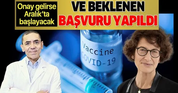 SON DAKİKA KORONAVİRÜS HABERİ: Uğur Şahin ve Özlem Türeci’nin geliştirdiği koronavirüs aşısına başvuru yapıldı