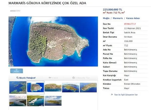 Sahibinden satılık ada! Muğla Gökova'daki Karaca Adası'nın fiyatı dudak uçuklatıyor!-3