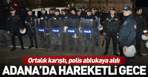 Adana'da mahalleli polise saldırdı