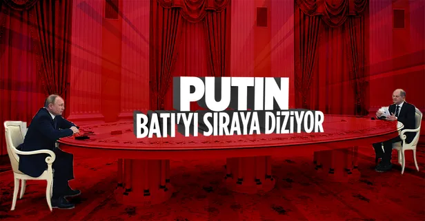 Rusya lideri Vladimir Putin, Macron'dan sonra Almanya Başbakanı Olaf Scholz'u da mesafeli ağırladı