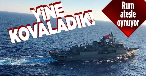 Yunan basını yazdı! Türk donanması yine Rum gemisini kovdu