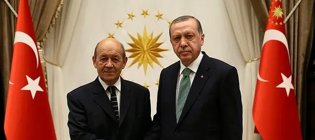 Erdoğan, Fransa Dışişleri Bakanı’nı kabul etti