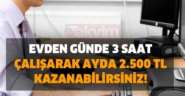 evden gunde 3 saat calisarak ayda 2 500 tl kazanabilirsiniz takvim