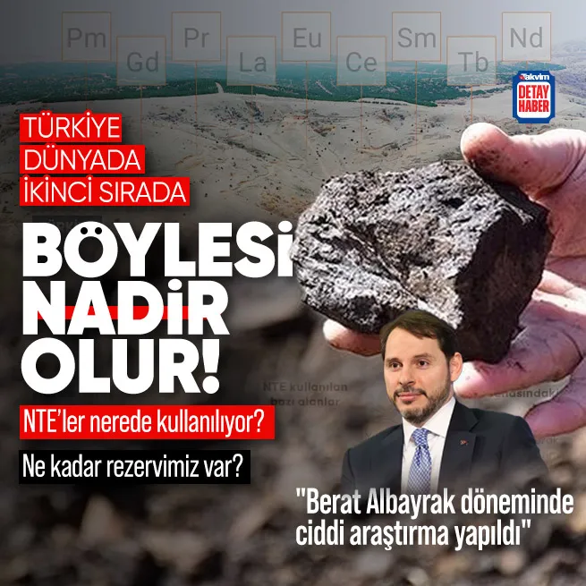 Türkiye dünyada 2.sırada! Nadir Toprak Elementleri nerede kullanılıyor? Berat Albayrak döneminde ciddi araştırma yapıldı
