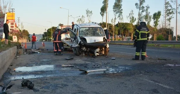 Hafif ticari araç takla attı: 1 ölü, 1 yaralı