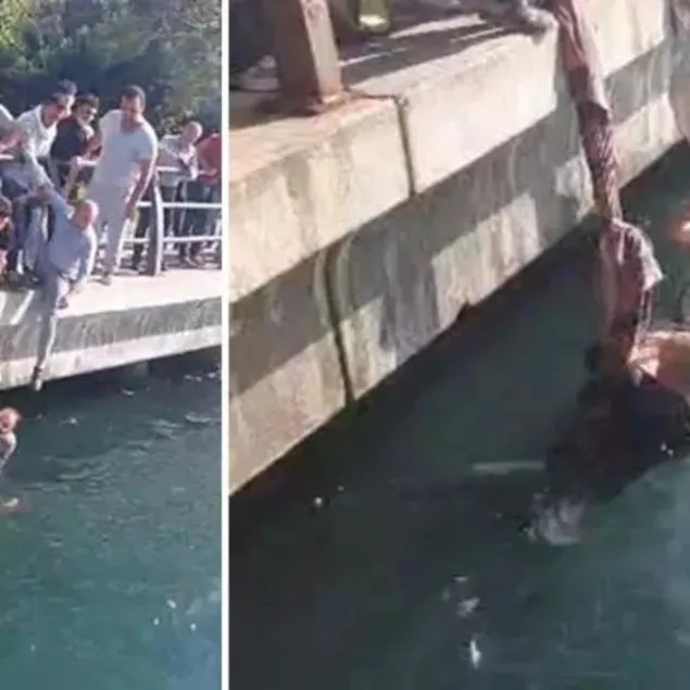 Boğulmak üzereyken piknik örtüsüyle kurtarıldı