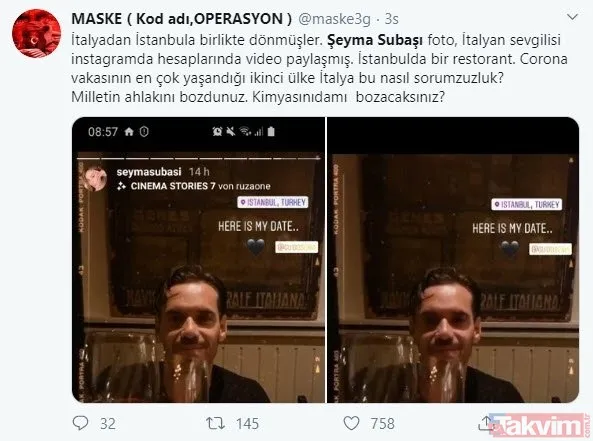 Şeyma Subaşı ve İtalyan sevgilisi Guido Senia koronavirüs testine sokuldu! 14 gün karantina... - 18