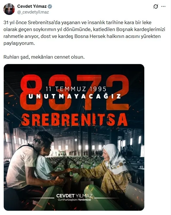 Srebrenitsa’da dinmeyen acı: Başkan Erdoğan’dan “Srebrenitsa’yı asla unutmayacağız” mesajı-9