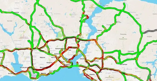 İstanbul’da trafik yoğunluğu kısıtlama öncesi yüzde 70’in üzerine çıktı | İSTANBUL YOL DURUMU