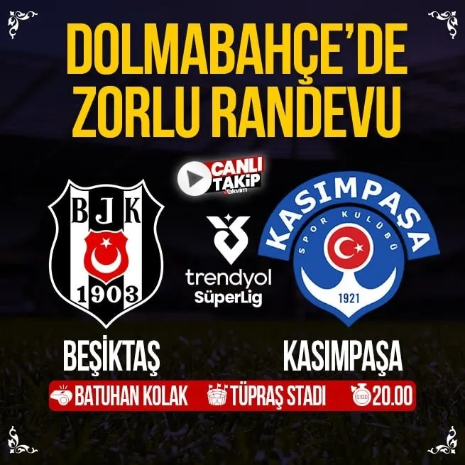 Beşiktaş - Kasımpaşa | CANLI TAKİP
