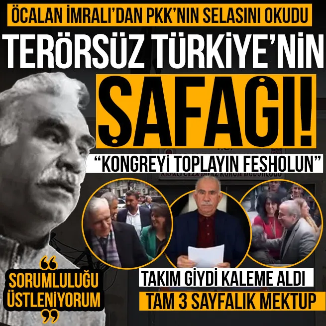DEM heyeti İmralının çağrısını hem Türkçe hem Kürtçe okudu! Öcalan PKKnın selasını verdi: Kongreyi toplayın kendinizi feshedin
