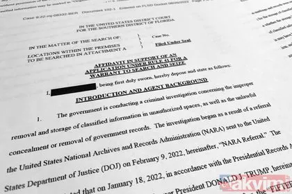 FBI’dan yeminli beyan! Trump’ın Florida’daki Mar-a-Lago isimli malikesinde 184 gizli belge bulundu