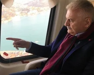 Binali Yıldırım İstanbul’u havadan inceledi