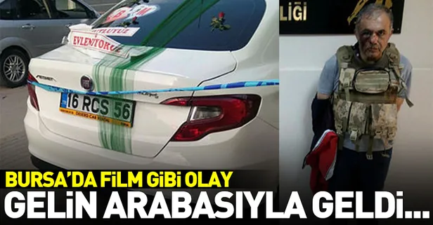 Bursa'da gelin arabasıyla soygun girişimi