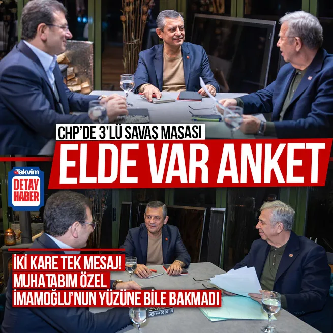 CHPde 3lü savaş toplantısı! Ön seçim isteyen Özgür Özel-Ekrem İmamoğlu ikilisi Mansur Yavaşla görüştü: Masaya anket geldi