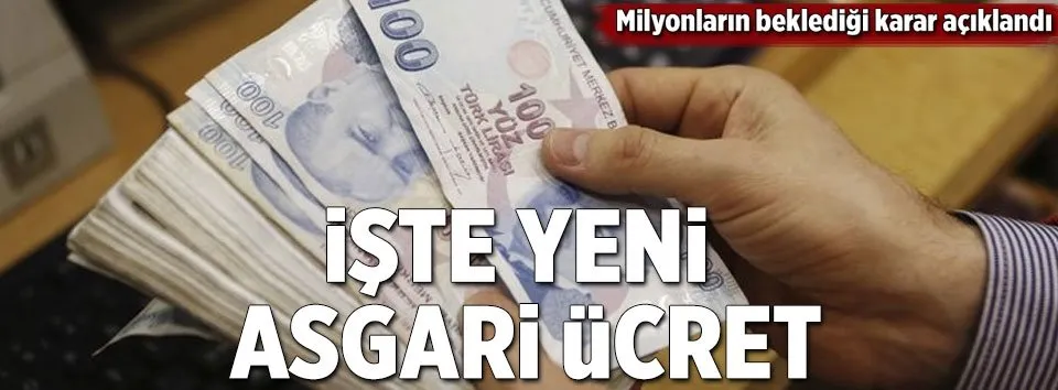 2018 yılı asgari ücreti açıklandı