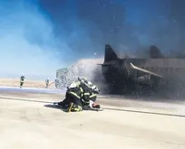 Çukurova Havalimanı’nda nefes kesen tatbikat