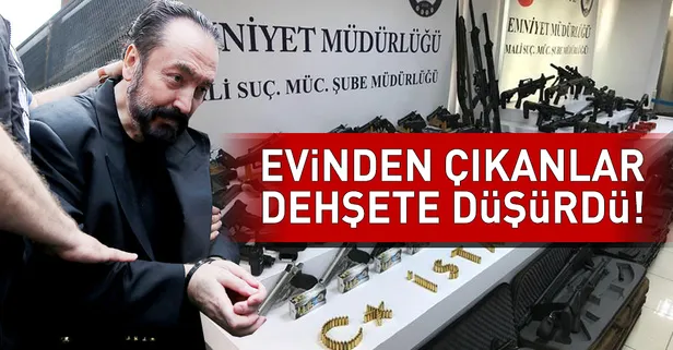 İşte Adnan Oktar'ın evinden çıkan silahlar