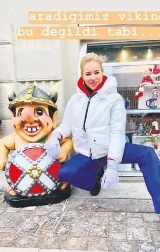 Güzel  sunucu Burcu Esmersoy'a Viking koruması!