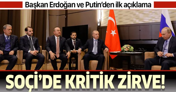 Son dakika: Soçi’de kritik zirve! Başkan Erdoğan ve Putin’den ilk açıklama