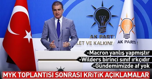 AK Partiden MYK sonrası af açıklaması