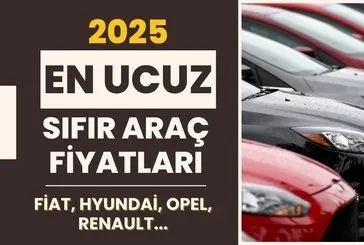 2025 Ocak ayı 1 buçuk milyon TL altı 0 otomobiller: En ucuz sıfır araç fiyatları açıklandı! Citroen, Renault, Skoda...