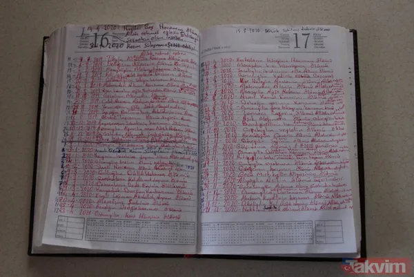 Amasya'da yaşayan 59 yaşındaki Hüseyin Tırpan 12 yıldır gün gün ölen köylülerinin isimlerini yazıyor - 3