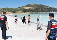 Salda Gölünden kil alan ve çamur çukurlarına girenlere 392 lira idari para cezası
