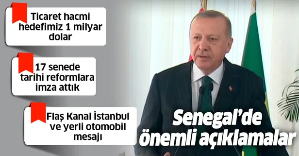 Başkan Erdoğan'dan Türkiye - Senegal İş Forumu'nda önemli açıklamalar