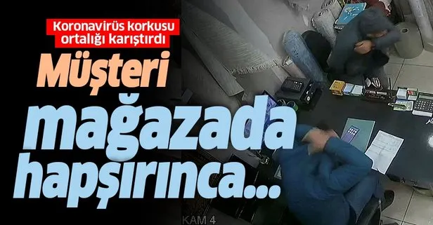 Zonguldak’ta Koronavirüs korkusu ortalığı karıştırdı! Müşteri mağazada hapşırınca...