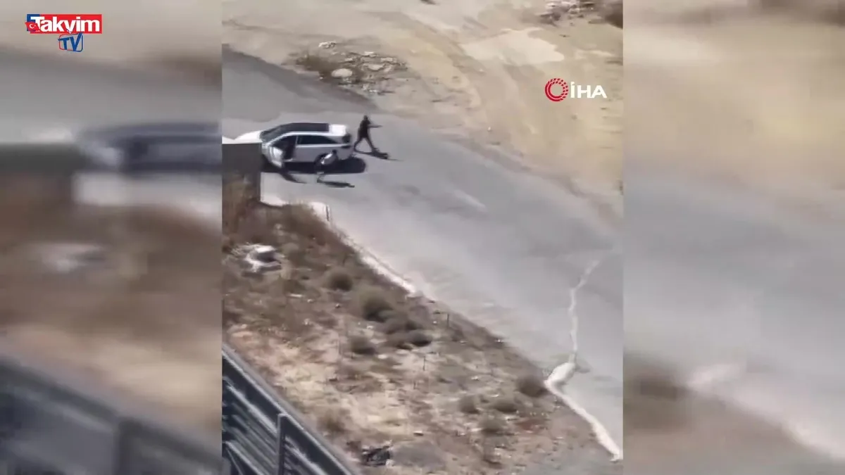 Aranan firarinin yakalanma anları kamerada