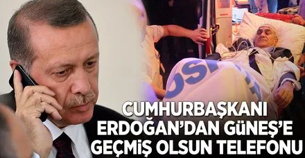 Cumhurbaşkanı Erdoğan'dan Şenol Güneş'e 'geçmiş olsun' telefonu