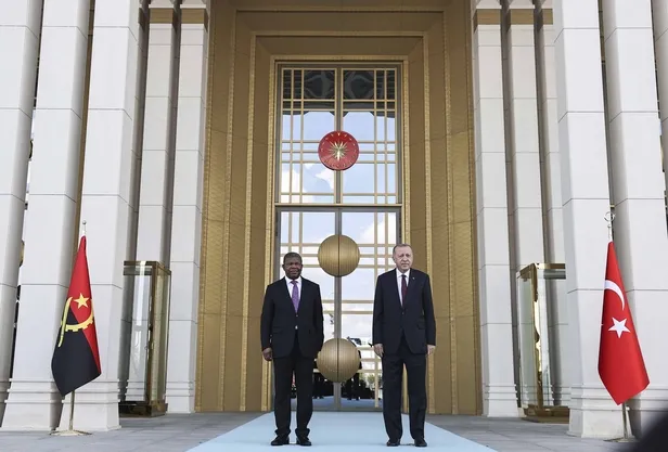 Son dakika: Angola Cumhurbaşkanı Joao Manuel Gonçalves Laurenço Türkiye'de! Başkan Erdoğan törenle karşıladı-4