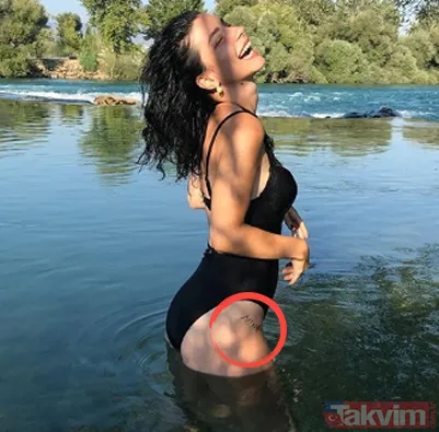 Merve Boluğur'un bacağındaki yazı sosyal medya gündeminde! 'Sevgilin mi yazdı?' - 2