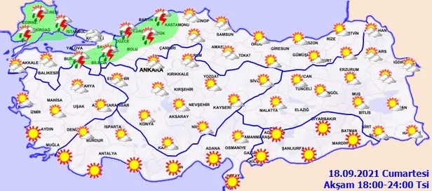 HAVA DURUMU | Meteoroloji İstanbul için saat verdi! Gök gürültülü sağanak uyarısı | 18 Eylül hava raporu-5