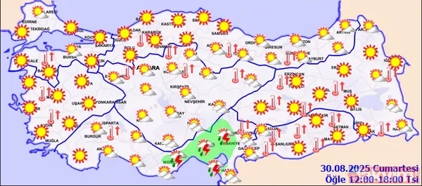 Hafta sonu hava nasıl olacak? 30 Ağustos MGM il il açıkladı: İstanbul ve o illere sıcak hava dalgası geliyor! Pazar gününe dikkat - 14