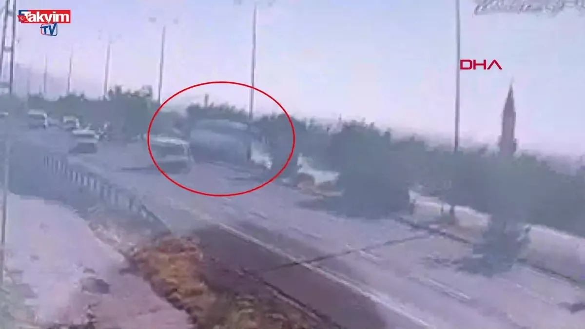 Kayseri'deki otobüs kazası kamerada!